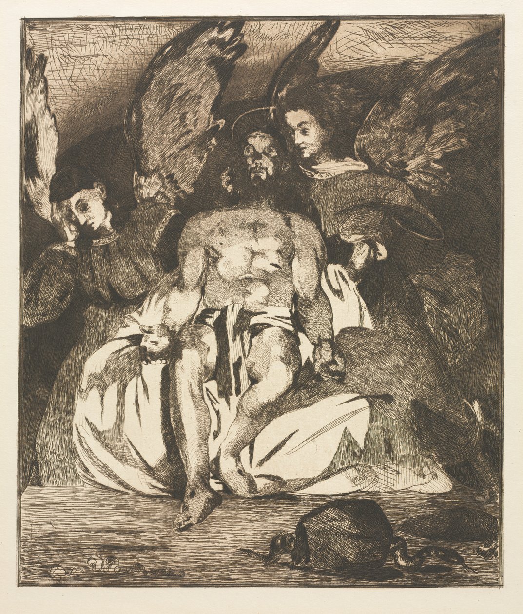 O Cristo Morto com Anjos de Édouard Manet