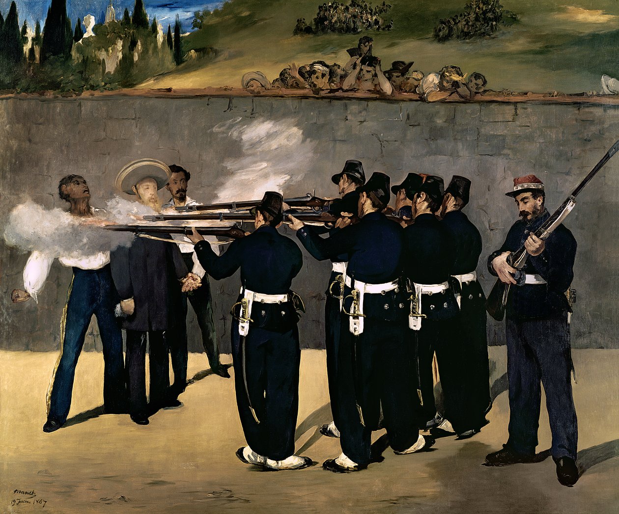 A execução do imperador Maximiliano, 1867-8 de Édouard Manet