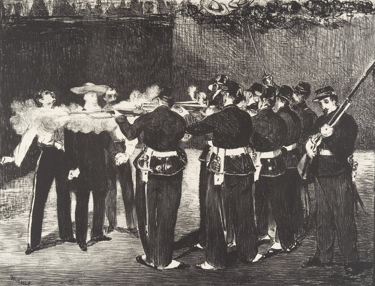 A Execução do Imperador Maximiliano A execução de Maximiliano, 1868. de Édouard Manet