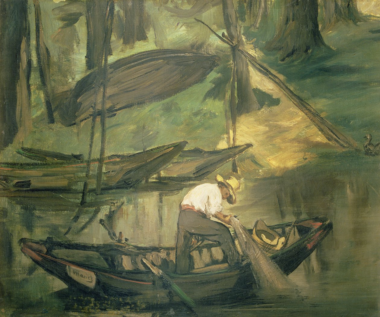 The Fisherman, c.1861 (óleo sobre tela) de Édouard Manet