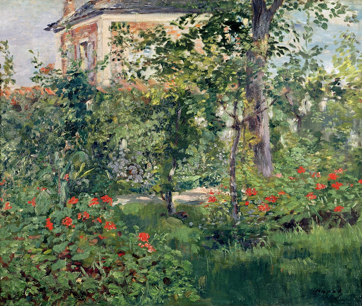 O jardim em Bellevue, 1880 de Édouard Manet