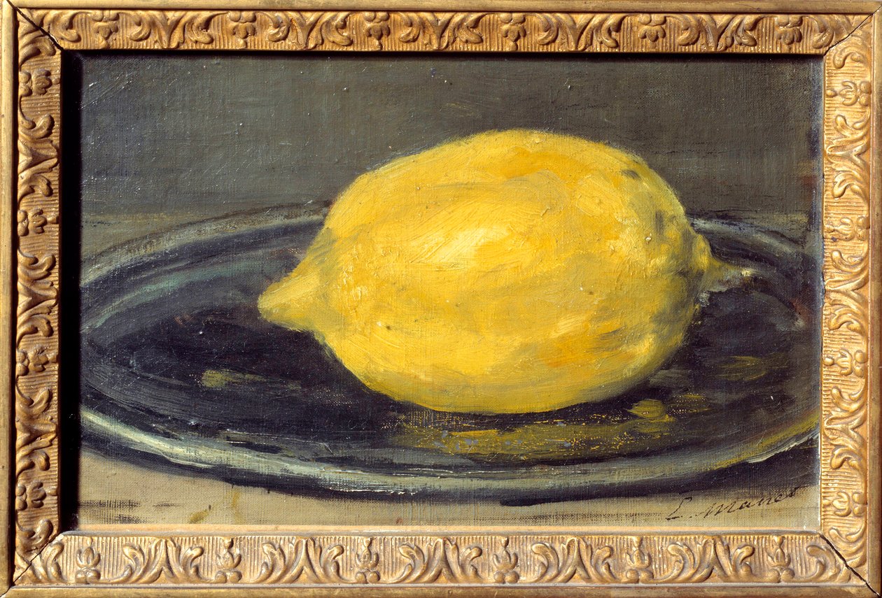 The Lemon Painting by Edouard Manet (1832-1883). 1880. Sol. 0,14x0,22 m Paris. Musee d