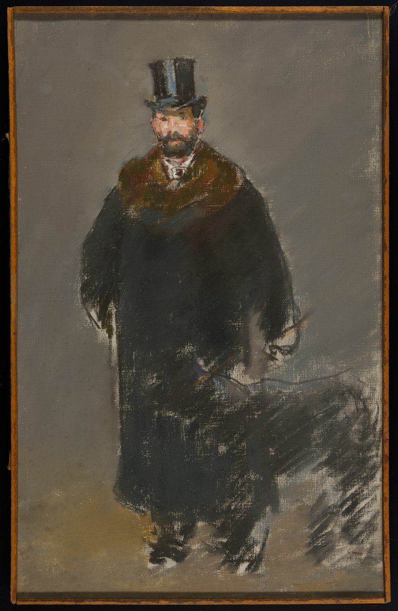 O homem com o cachorro de Édouard Manet
