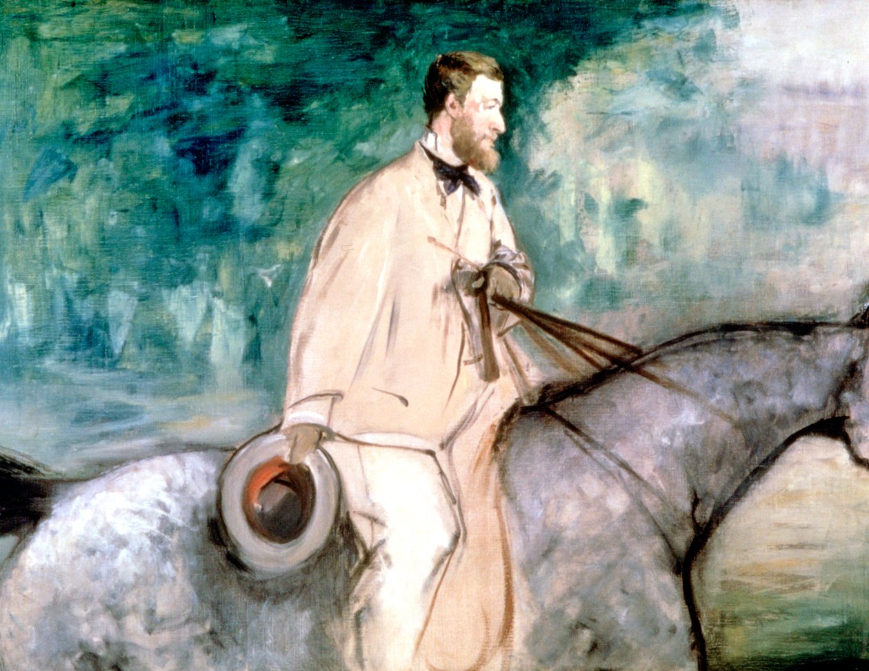 O pintor Guillaumin a cavalo, 1870 de Édouard Manet