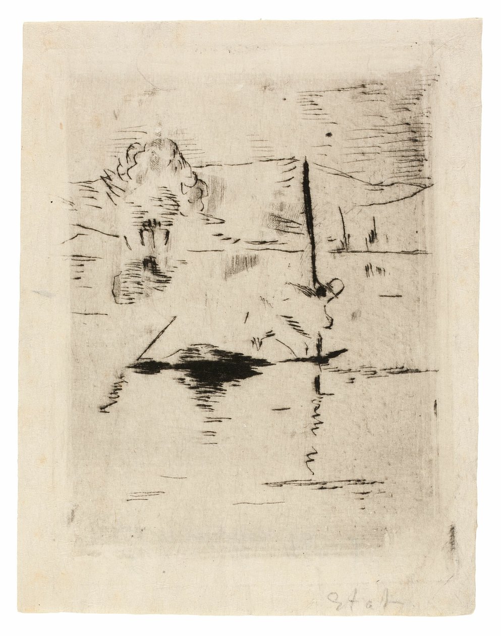 O rio na planície de Édouard Manet