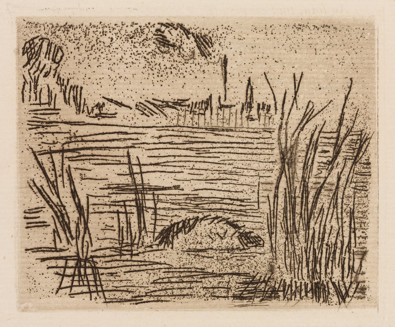 O rio na planície, placa 4 de Le Fleuve de Édouard Manet