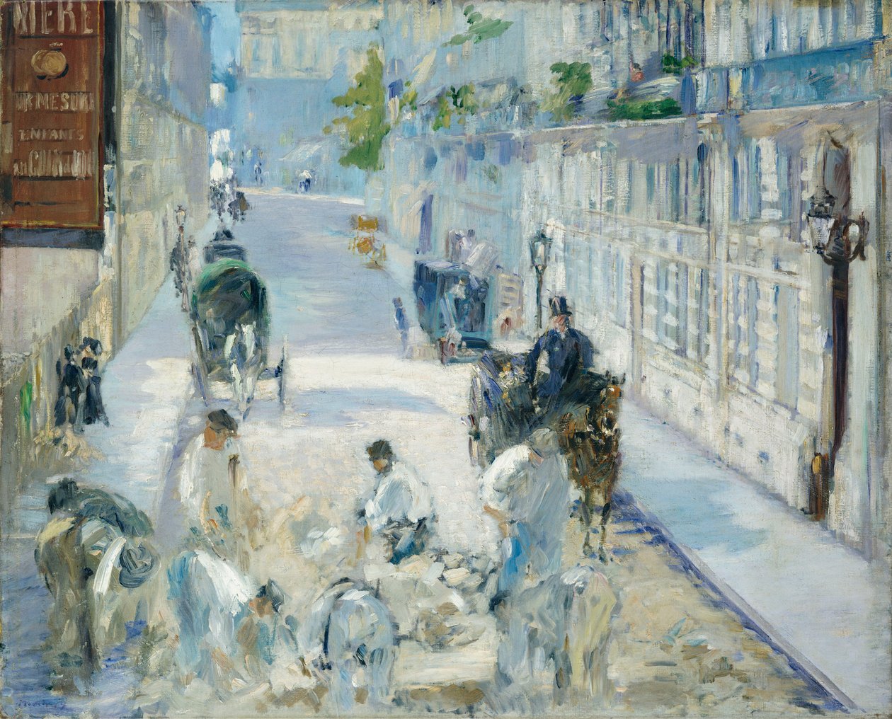 A Rue Mosnier com Trabalhadores de Édouard Manet
