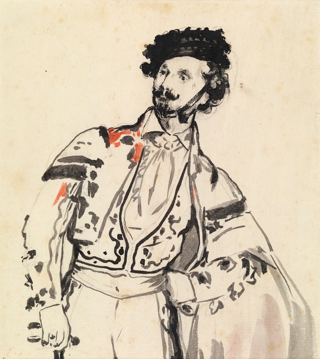 A Bailarina Espanhola, Don Mariano Camprubi, c.1862 (lápis e aguada sobre papel) de Édouard Manet