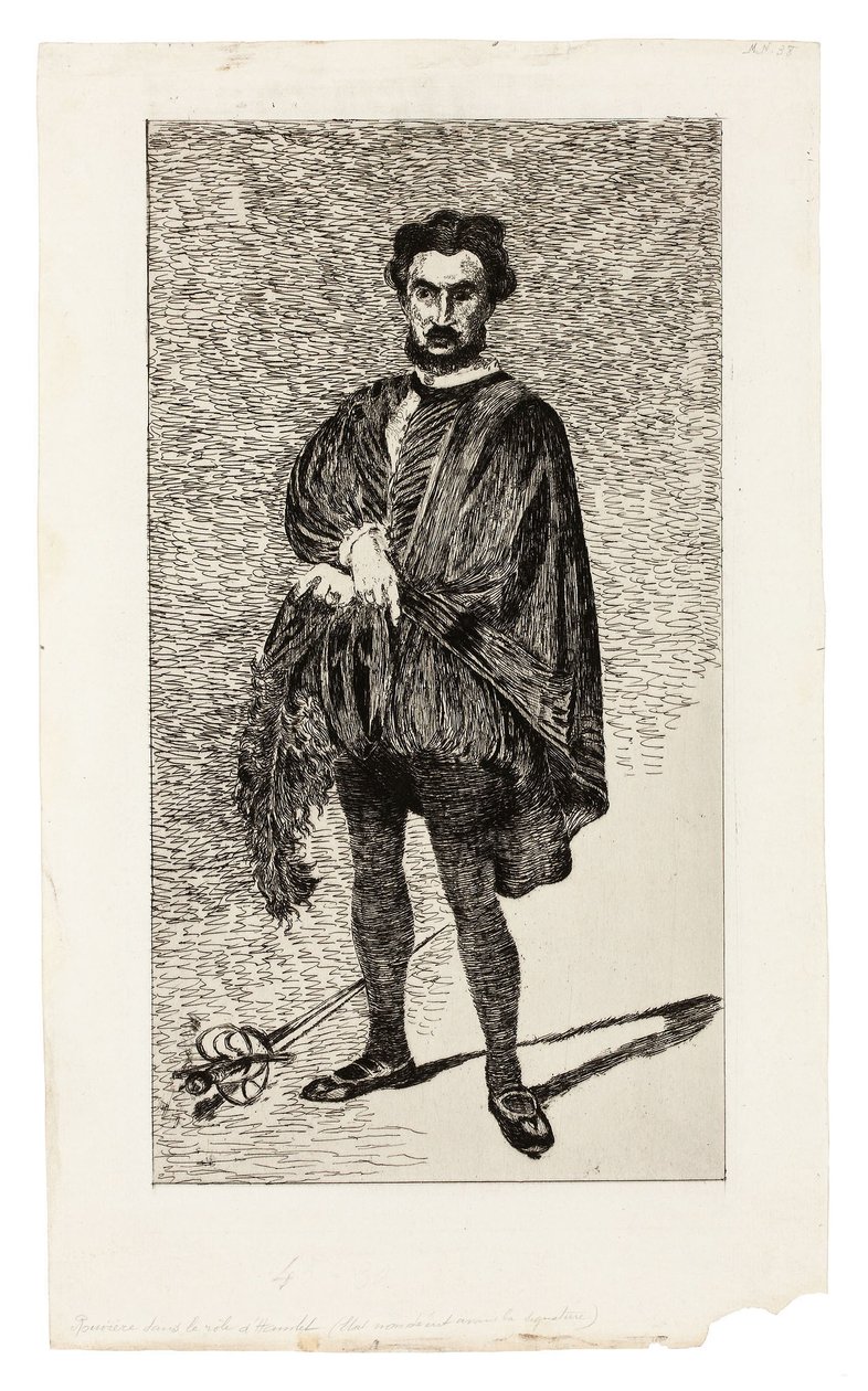 O Actor Trágico (Rouvière, no papel de Hamlet) de Édouard Manet