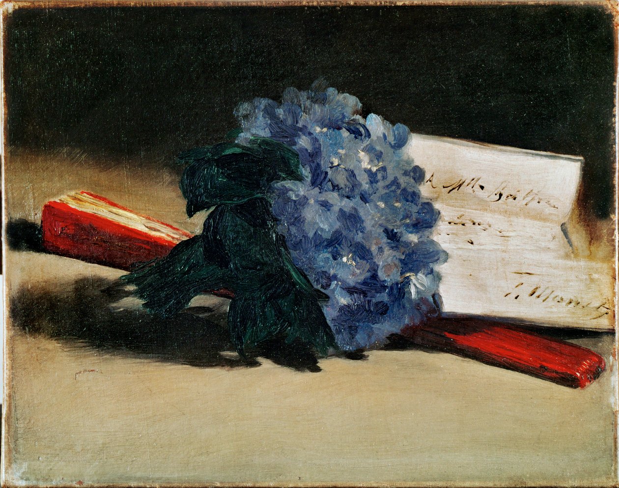 O ramo de violetas (óleo sobre tela) de Edouard Manet