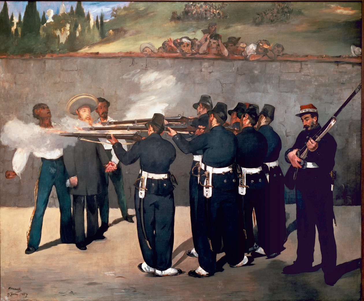 A execução do Imperador Maximiliano. Tiro de Maximiliano I do México em 14 de junho de Édouard Manet
