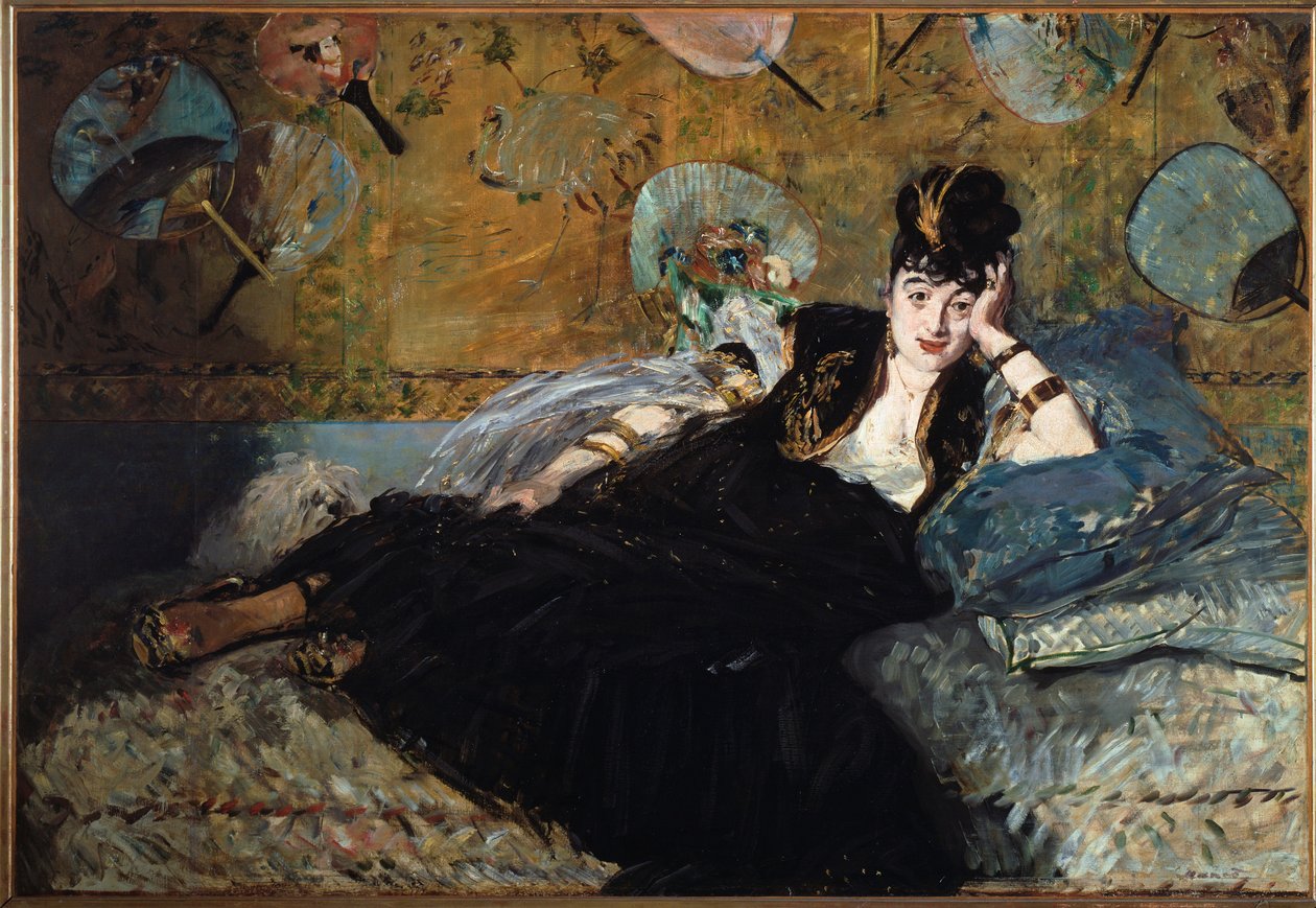 A senhora dos males, Nina de Callias -1873. Óleo sobre tela de Édouard Manet