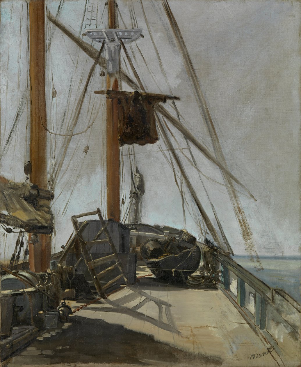 O convés do navio de Édouard Manet