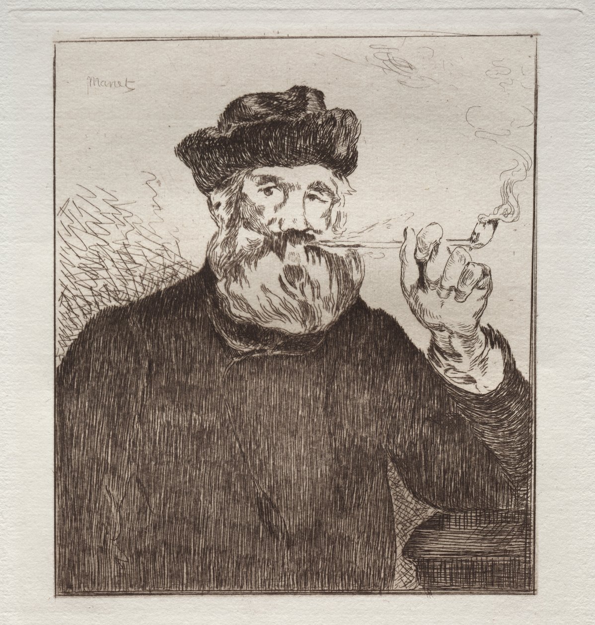 O fumador (gravura) de Édouard Manet