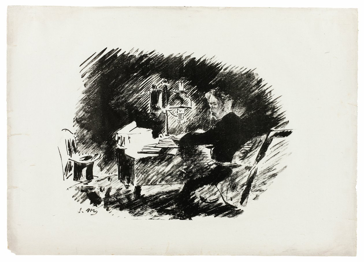 Under the Lamp ("Once upon a midnight dreary..."), de O Corvo (Le Corbeau) de Édouard Manet