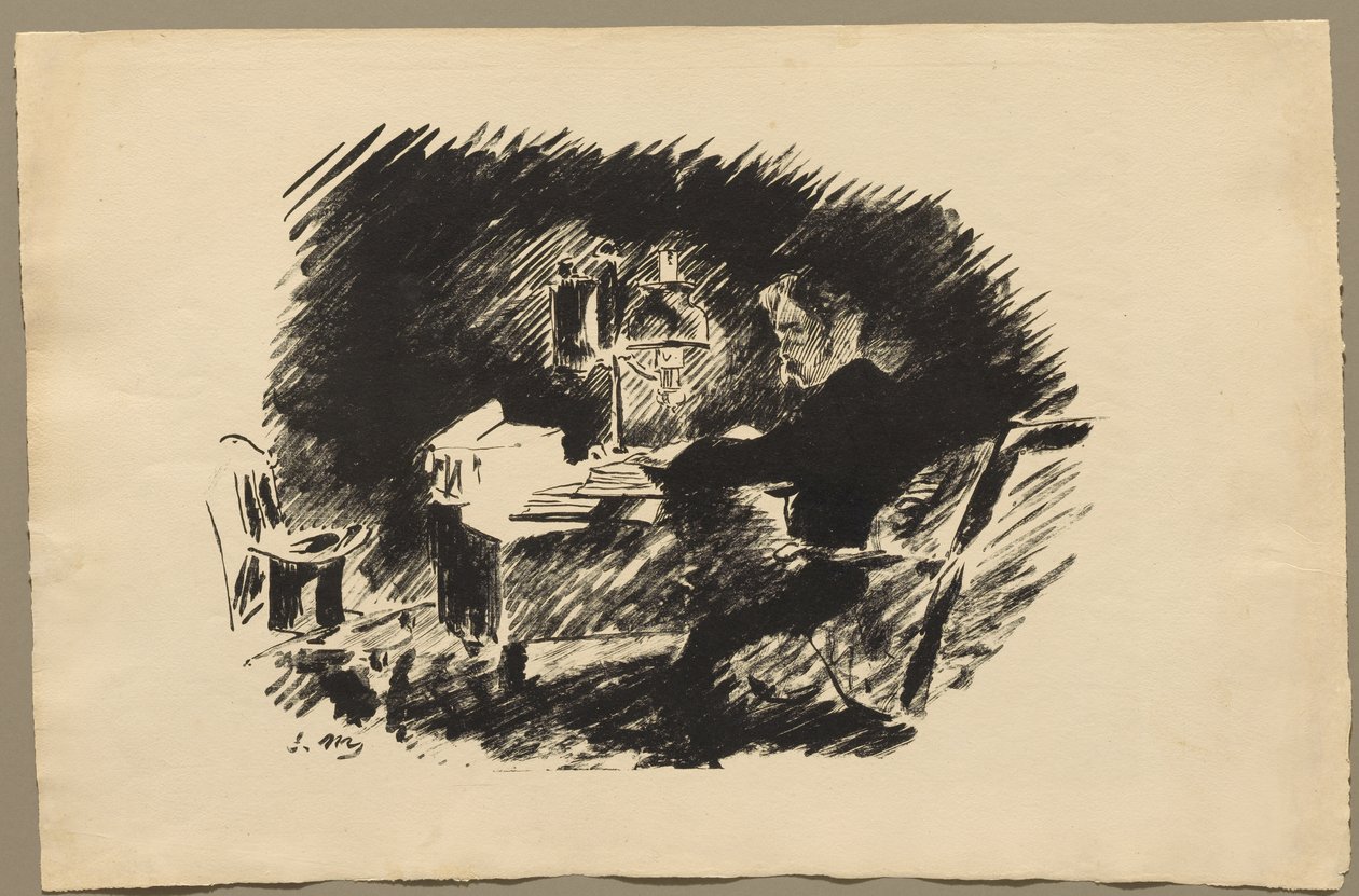 Sob a lâmpada de Édouard Manet