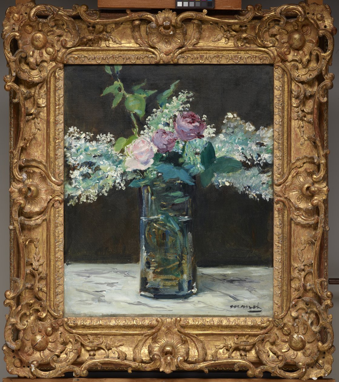 Vaso de Lilás Branco e Rosas de Édouard Manet