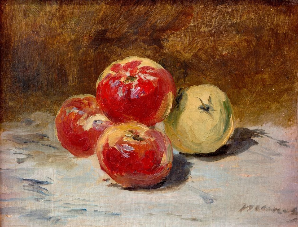 Quatro maçãs de Édouard Manet