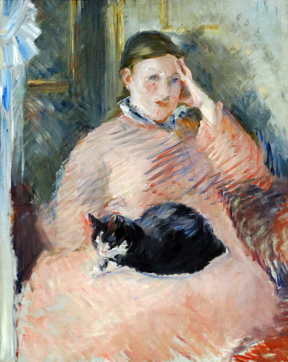 Mulher com um gato por volta de 1880-2, pelo artista impressionista francês, Edouard Manet de Édouard Manet
