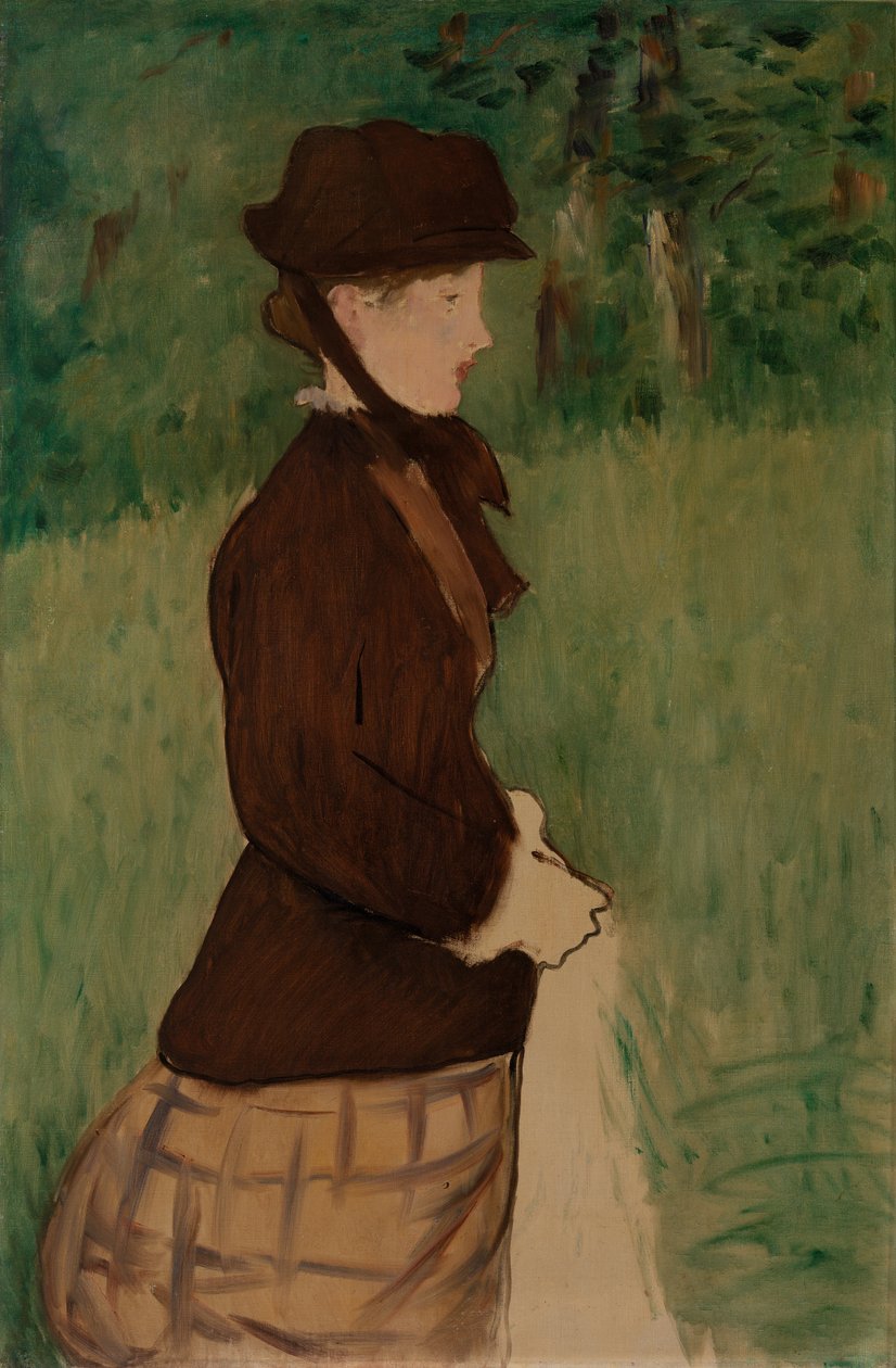 Jovem mulher em um jardim, 1879 de Édouard Manet