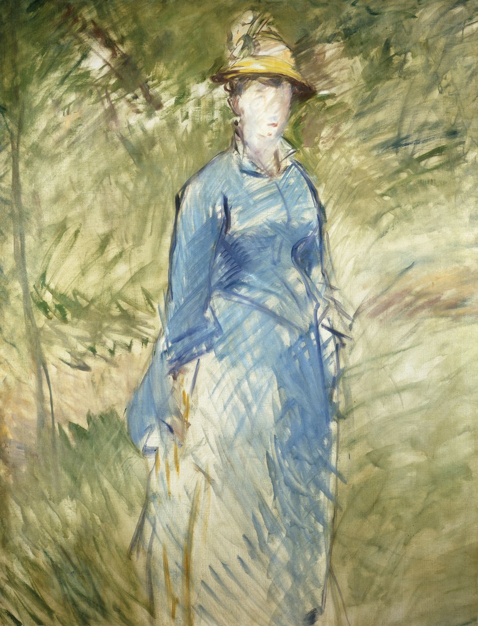 Jovem mulher na vegetação; Jovem mulher na vegetação, 1882 de Édouard Manet