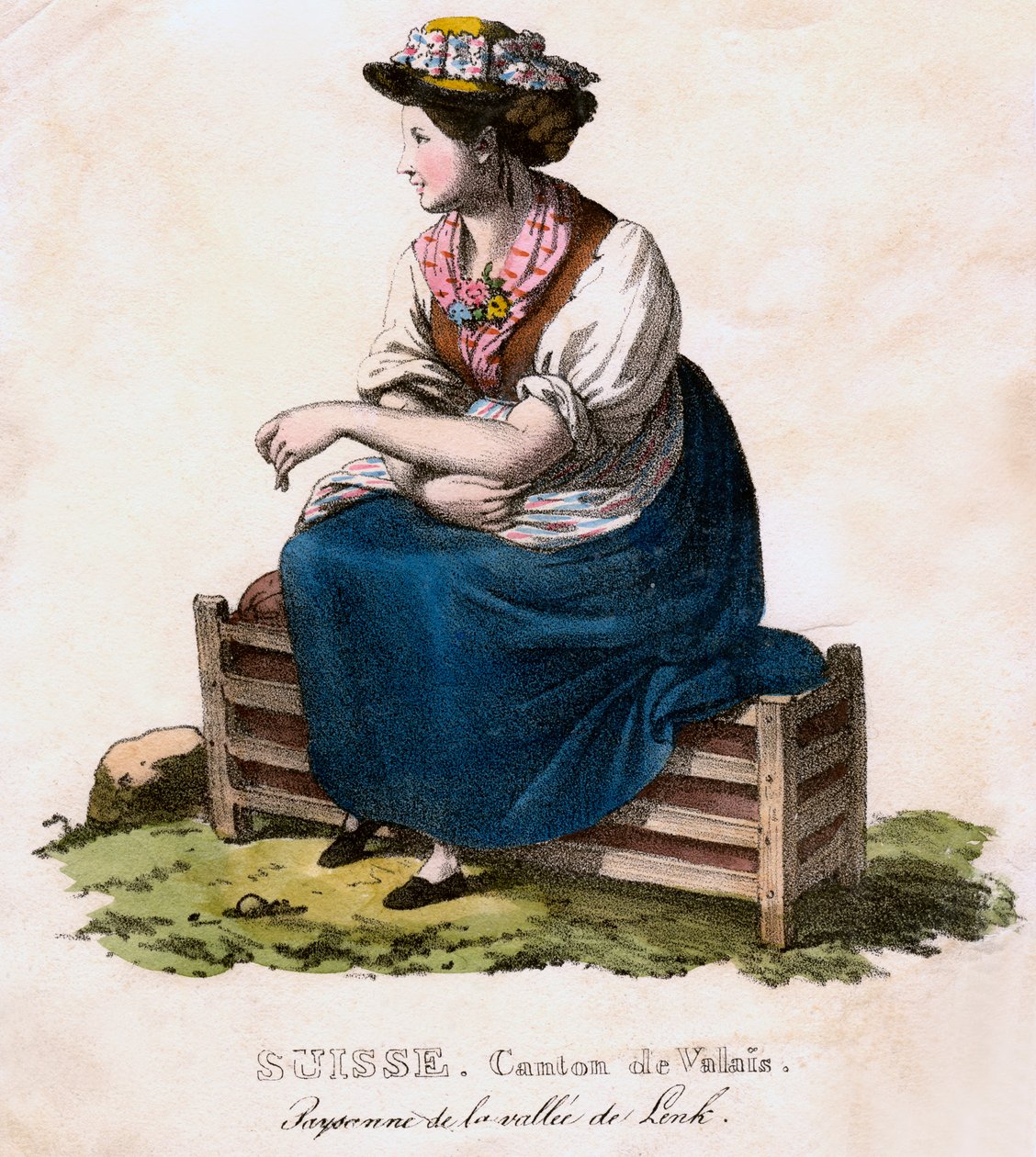 Mulher suíça, c1825. de Edouard Pingret