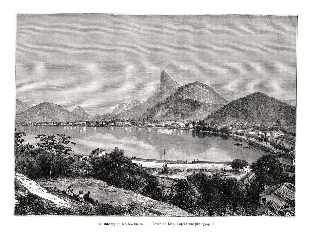 Um subúrbio do Rio de Janeiro, Brasil, século XIX de Edouard Riou