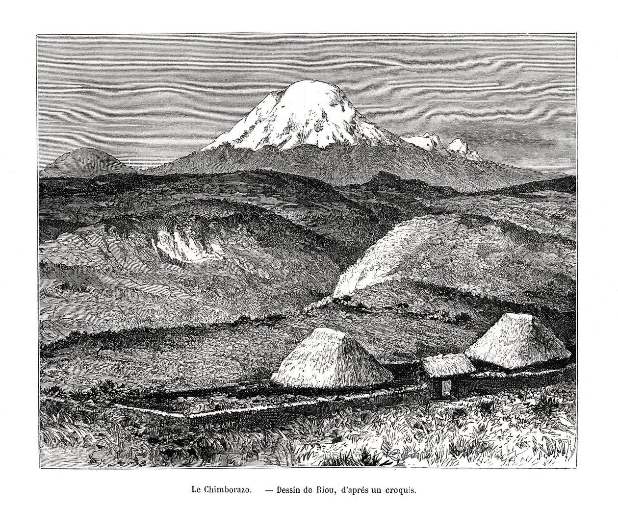 Monte Chimborazo, Equador, século XIX de Edouard Riou