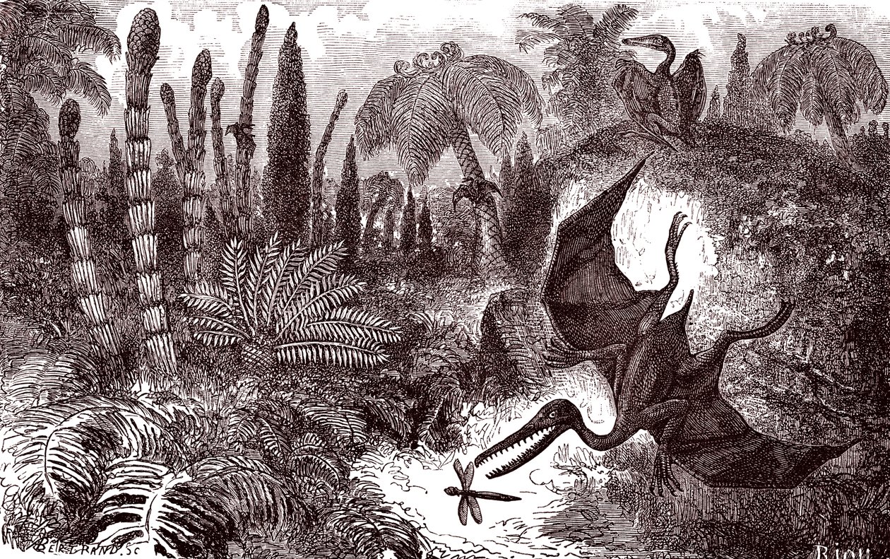 A Terra no período liássico de Edouard Riou