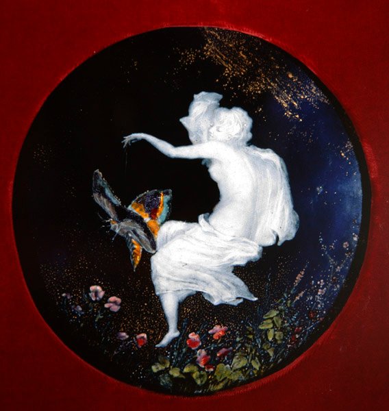 Spirit of the Air - the Elements, c.1870 (esmalte sobre porcelana) (ver 468027) de Edouard Rischgitz