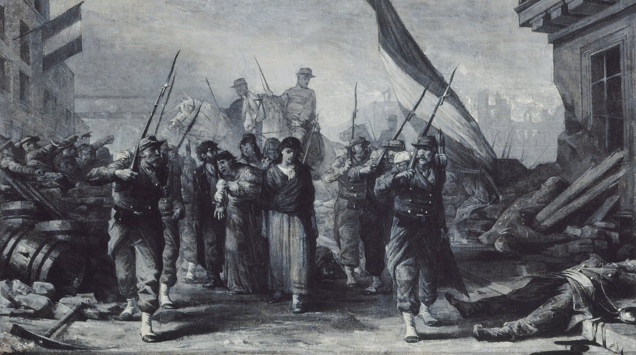 Incêndio do Hôtel de Ville em 1871, em 1871 (óleo sobre tela) de Edouard Toudouze
