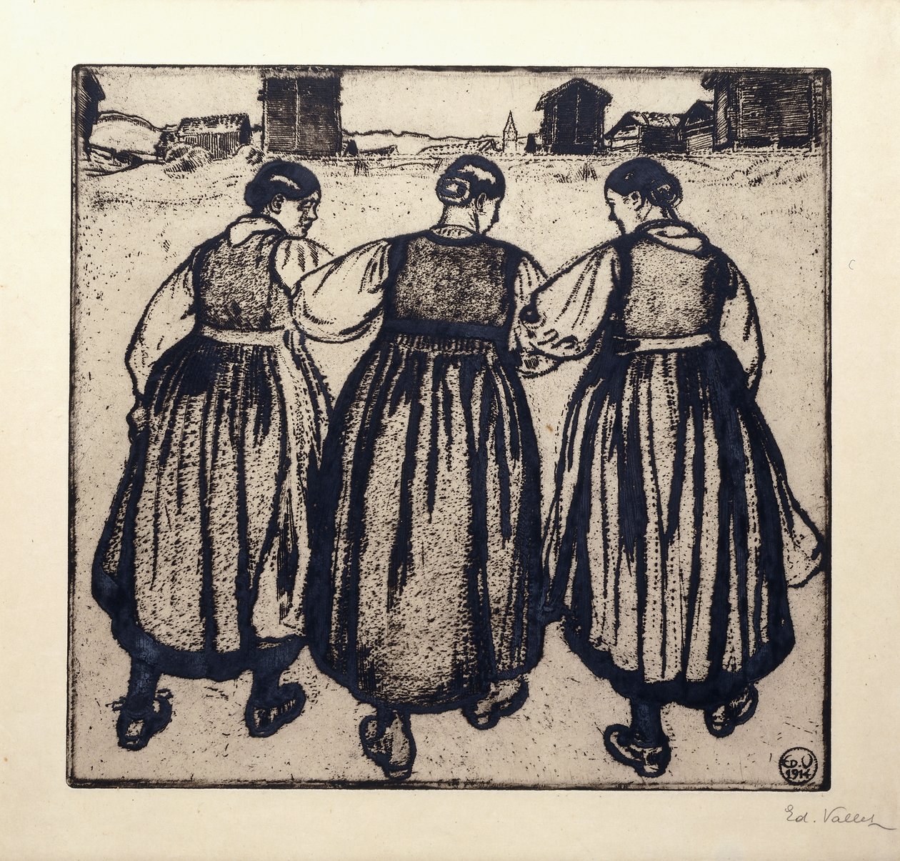 Três donzelas de Edouard Vallet