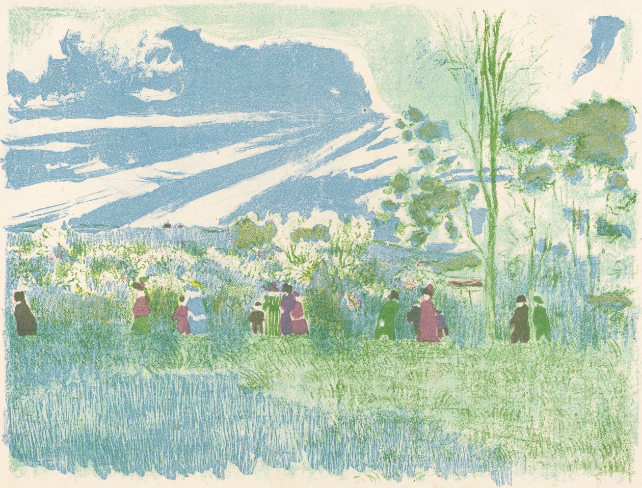 Across Country (campeões A travers) de Edouard Vuillard