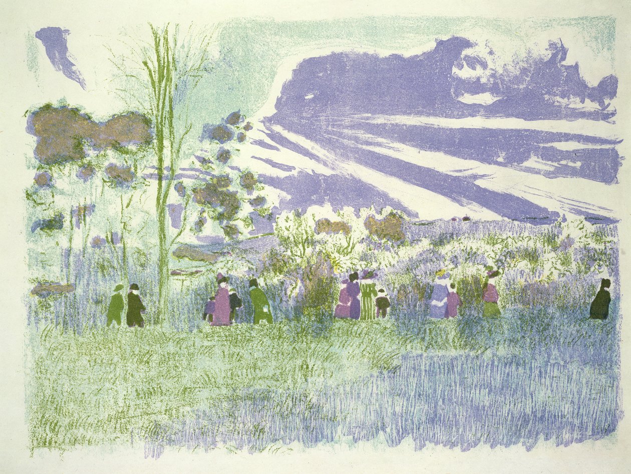 Através dos campos, 189899 de Edouard Vuillard