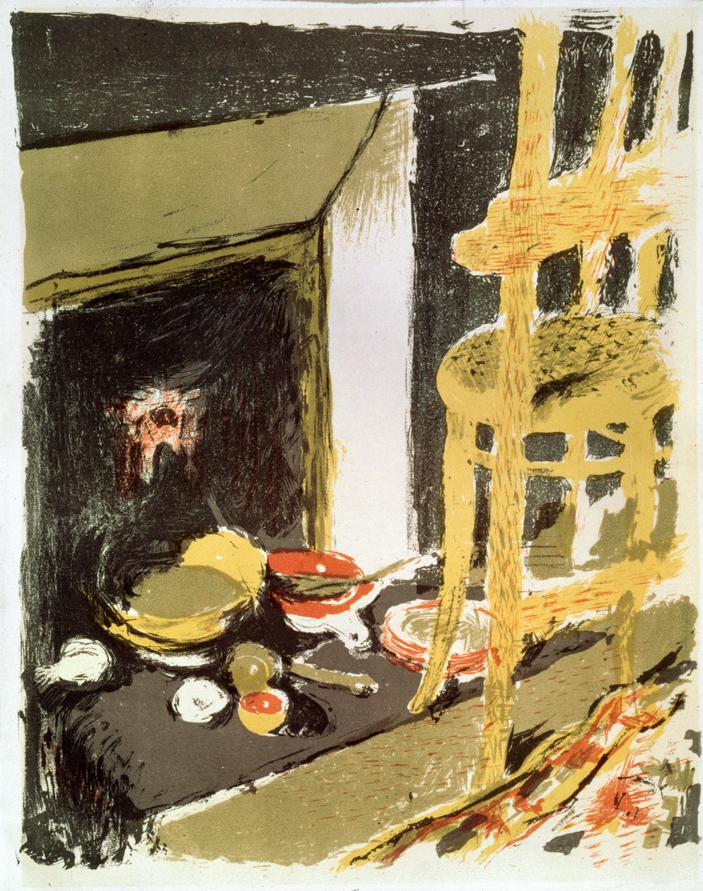 Na lareira, 1899. de Edouard Vuillard