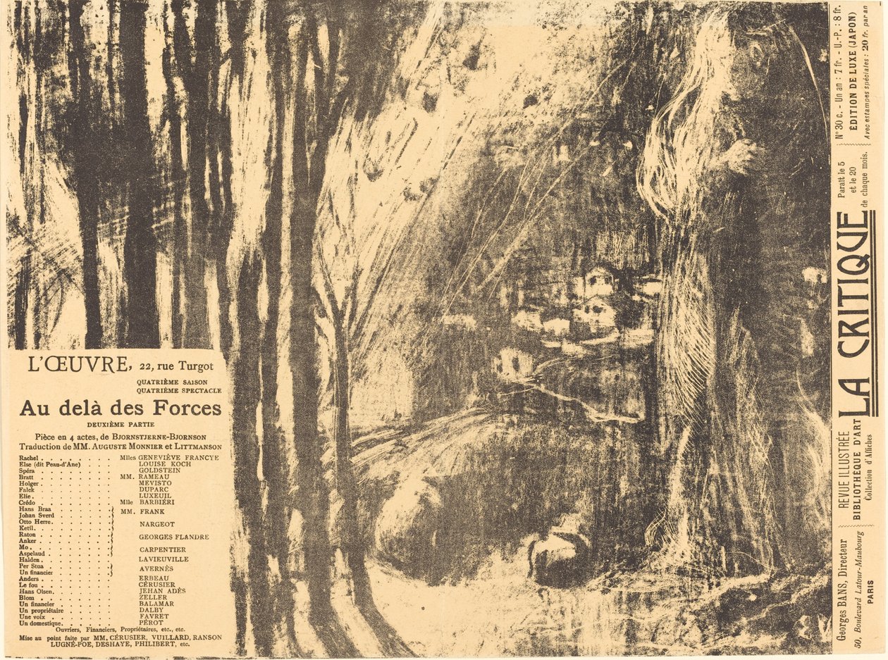 Além das forças humanas, 1897. de Edouard Vuillard
