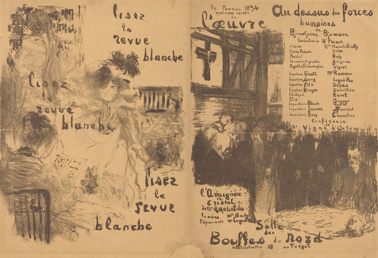 Acima da Força Humana, A Aranha de Cristal, 1894. de Edouard Vuillard