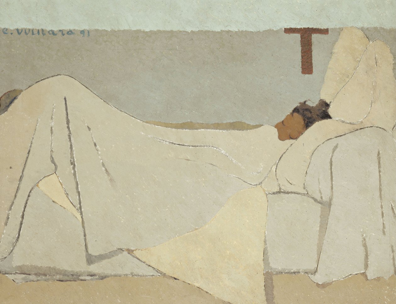 Au lit na cama, 1891 de Edouard Vuillard