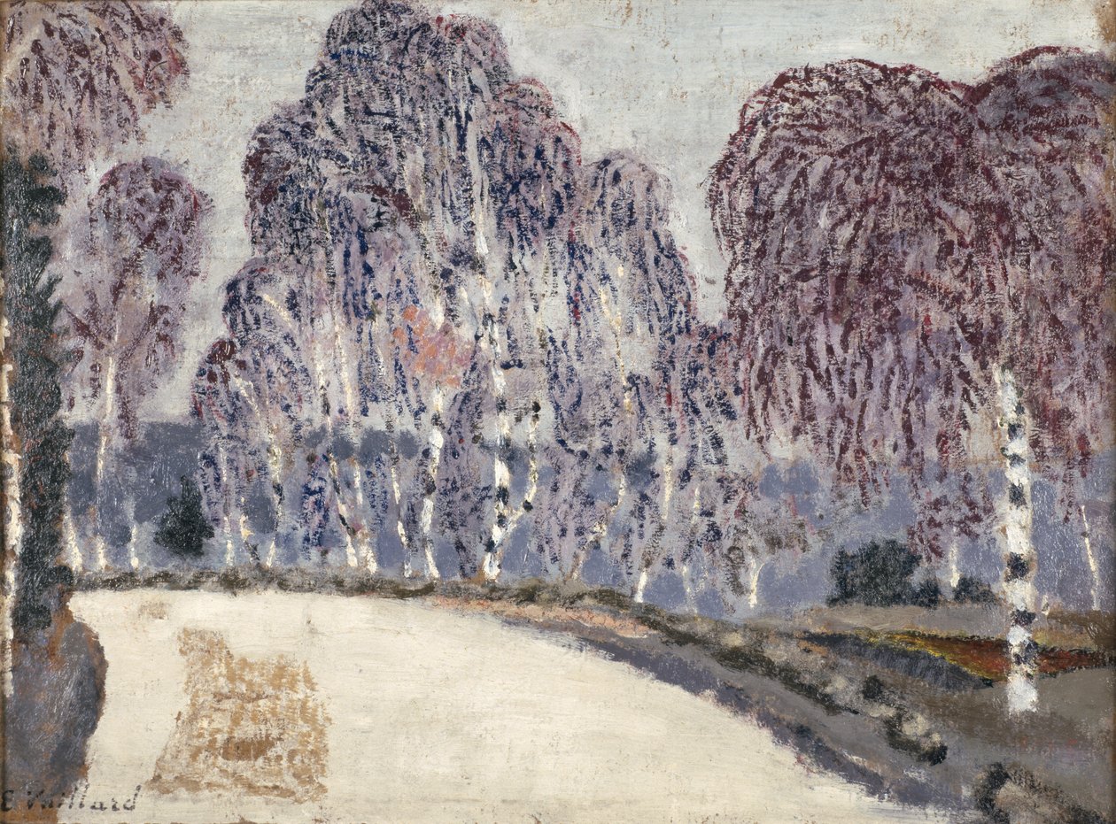 Vidoeiros em LEtang-a-la-Ville, 1896 (óleo no cartão) de Edouard Vuillard