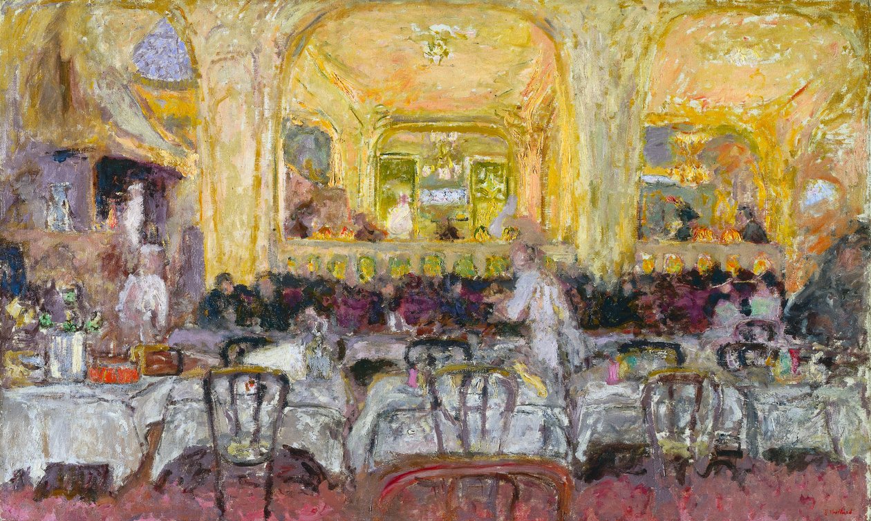 Café Wepler, c.1908-10, reformulado em 1912 de Edouard Vuillard