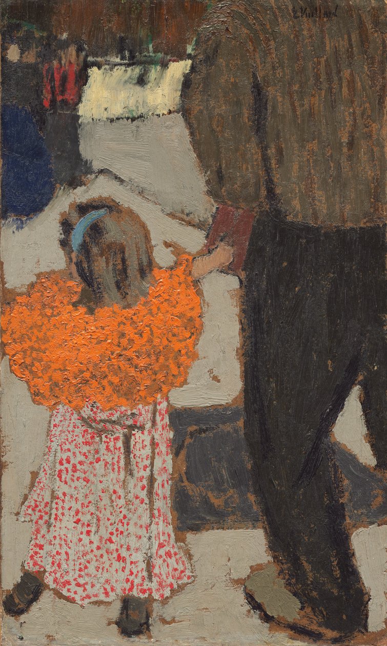 Criança vestindo um lenço vermelho de Edouard Vuillard