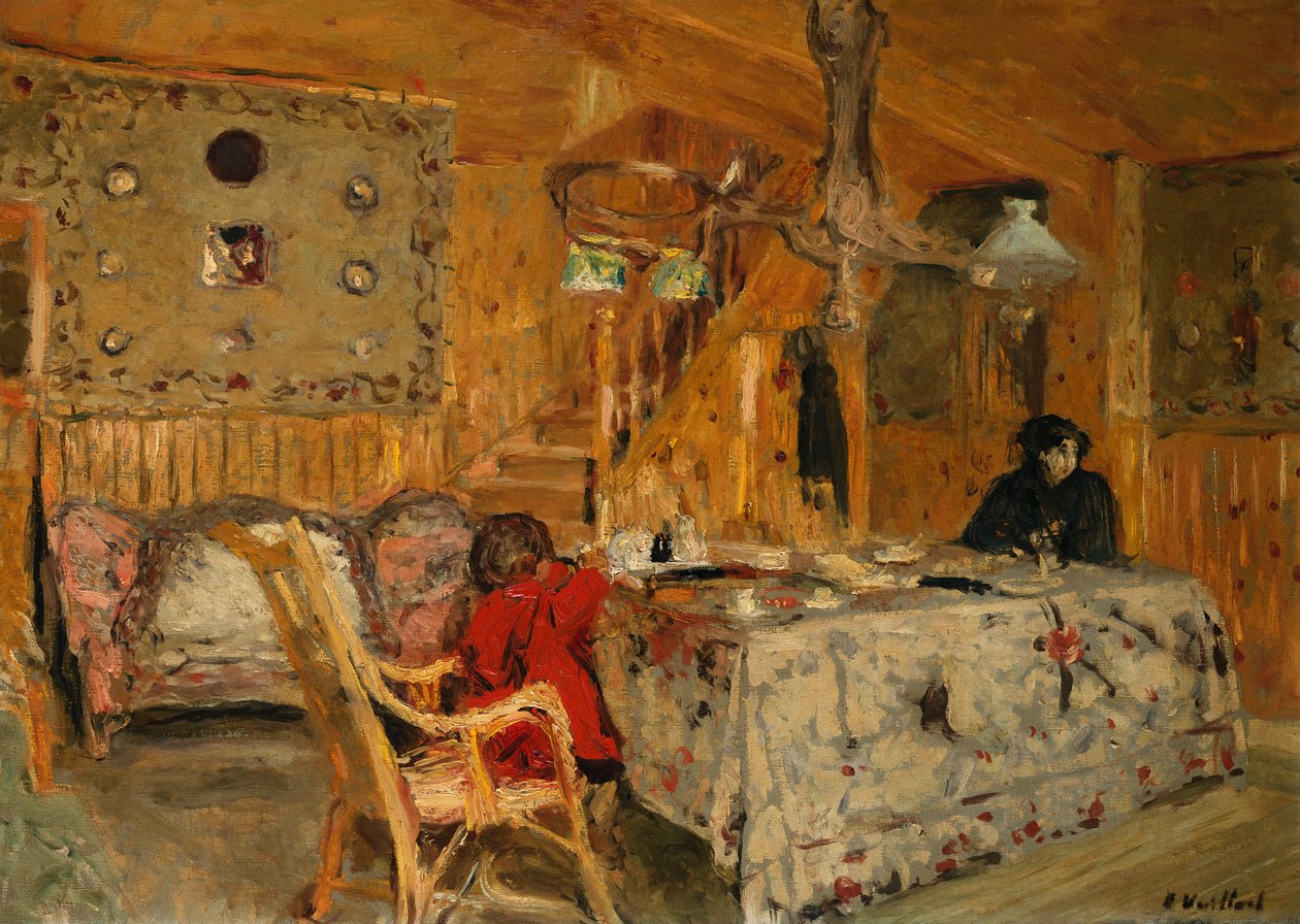 Denise Natanson e Marcelle Aron na Casa de Verão, Villerville, Normandia, c.1910 de Edouard Vuillard