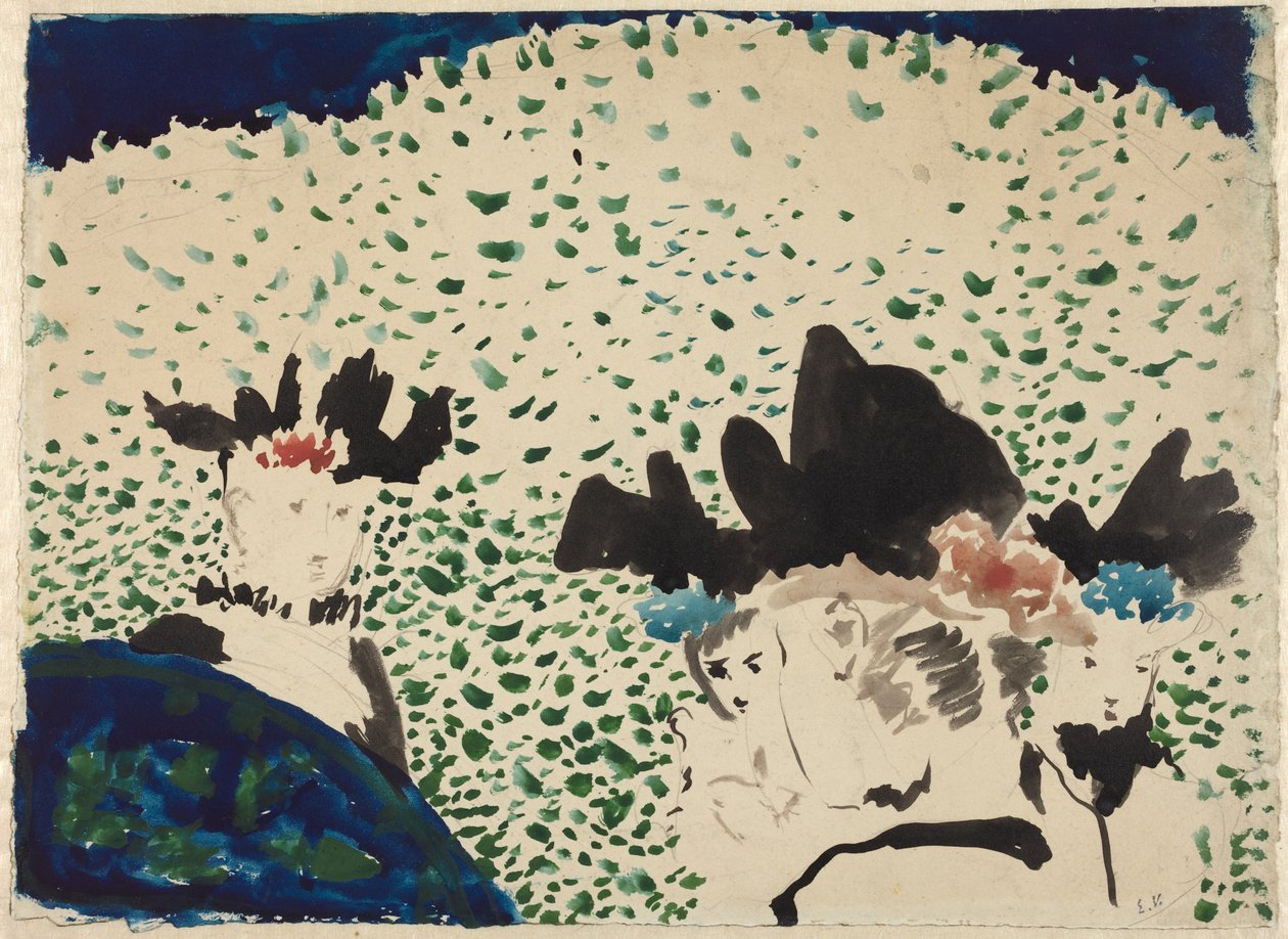 Quatro senhoras com chapéus elegantes de Edouard Vuillard