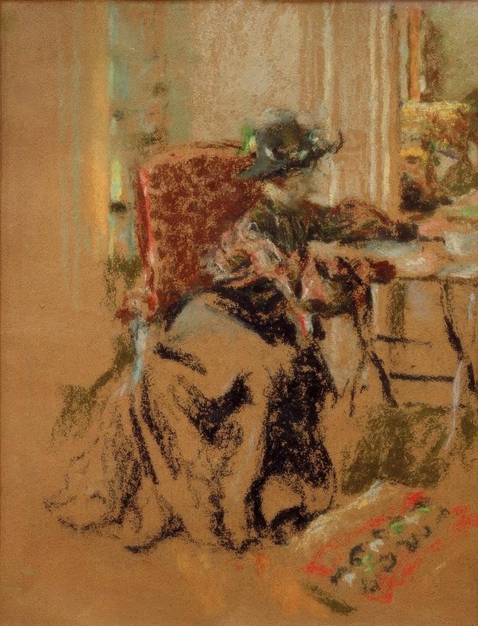 Mulher na sala ou o visitante de Edouard Vuillard