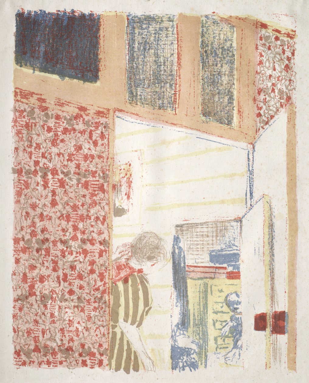 Interior com Papel de Parede Rosa III de Edouard Vuillard