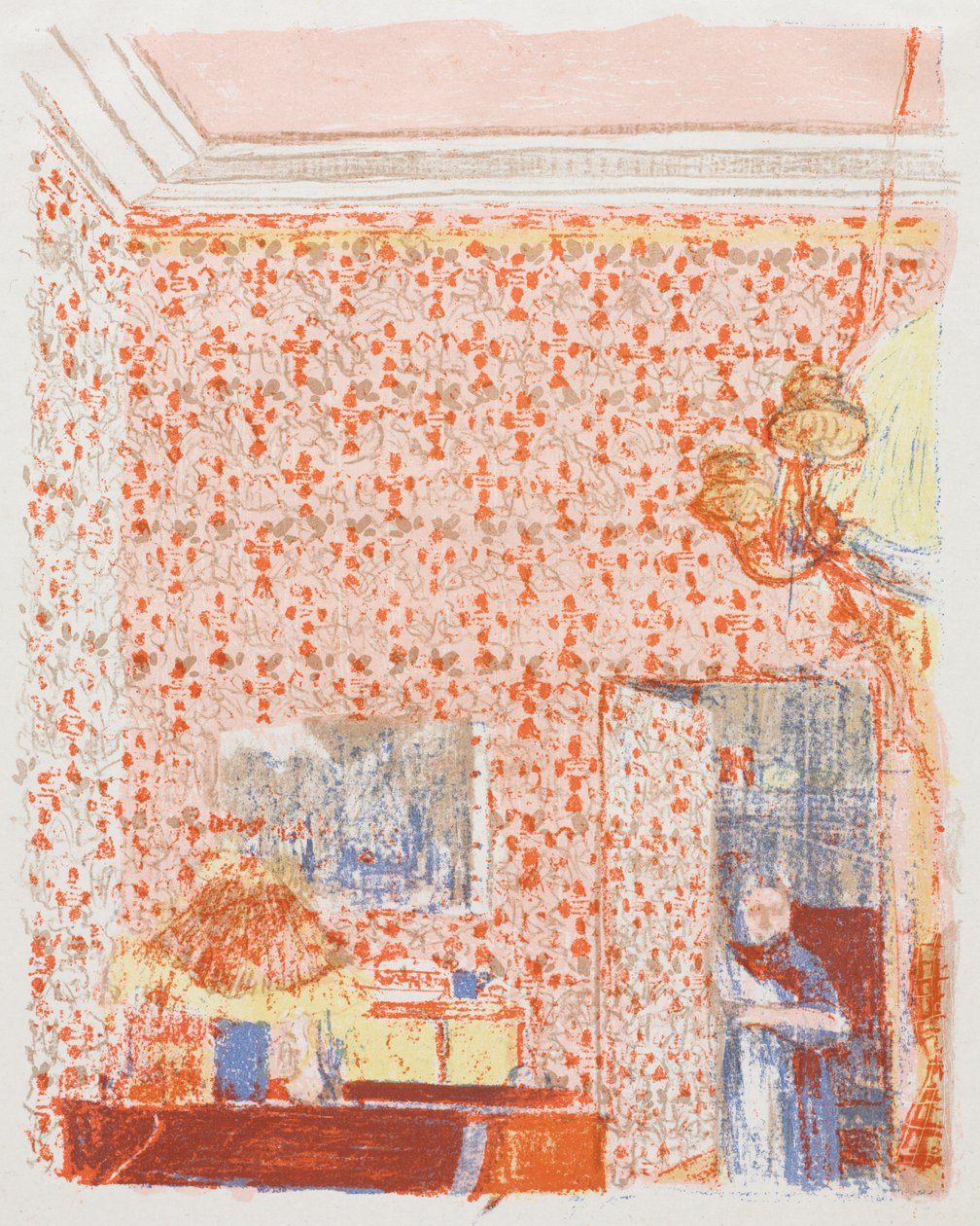 Interior com Papel de Parede Rosa I de Edouard Vuillard