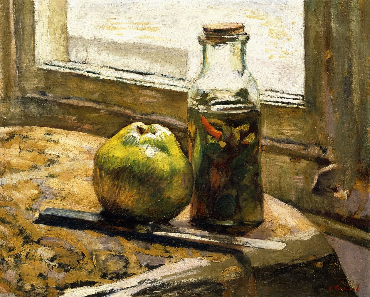 Jarra de Pickles e Maçã, 1889-90 de Edouard Vuillard