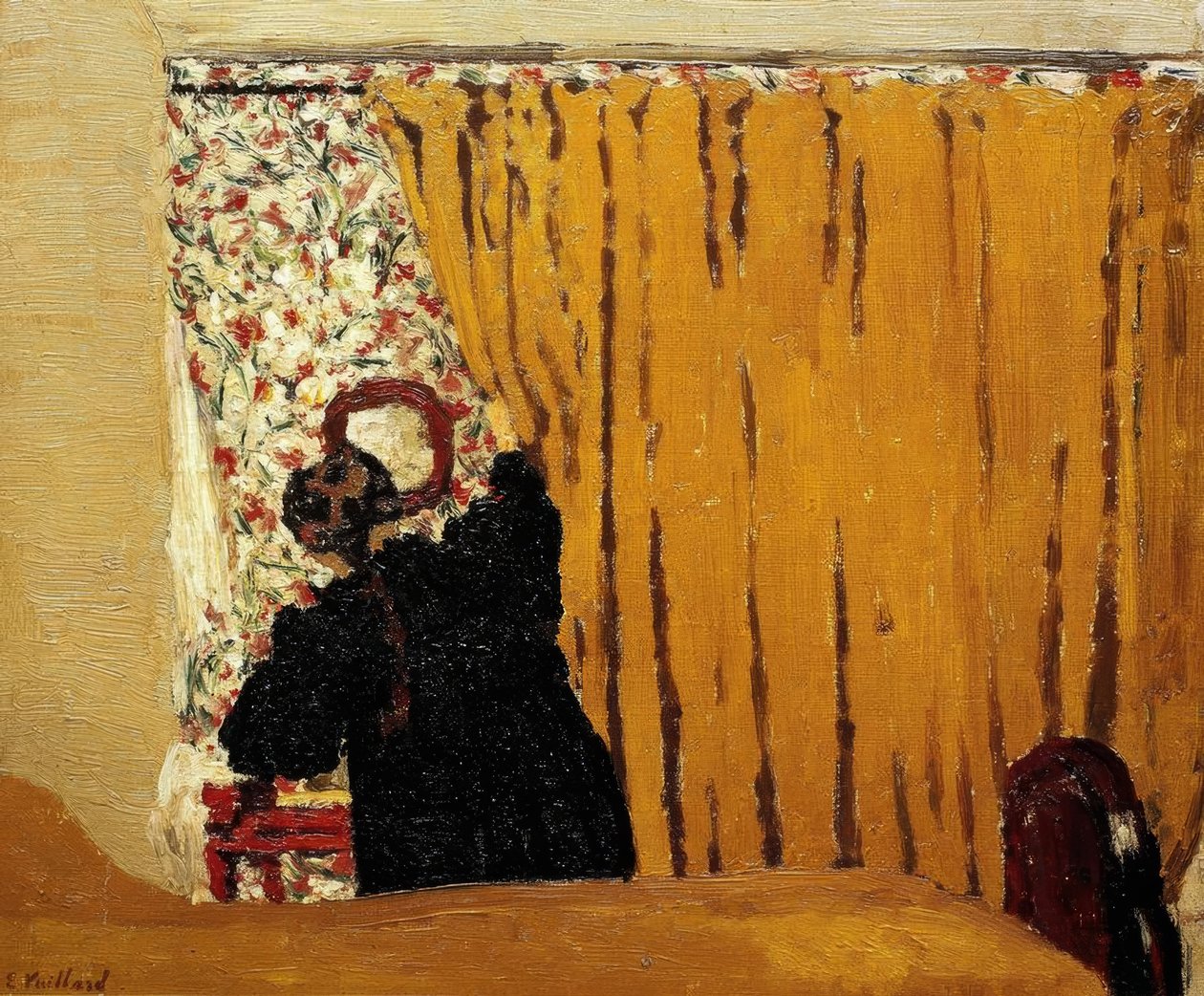 A Cortina Amarela - 1893 de Edouard Vuillard