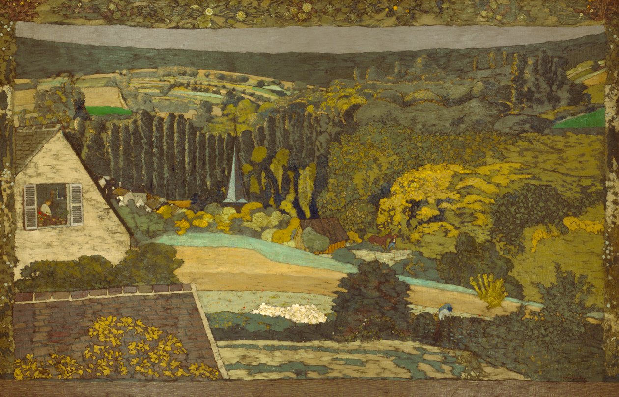 Paisagem: Janela com vista para o bosque de Edouard Vuillard