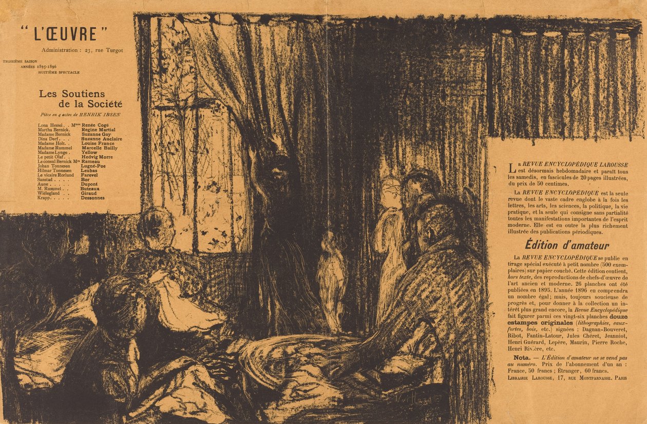 Les Soutiens de la société de Edouard Vuillard